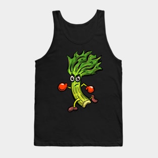 The Running Celery Cartoon Tank Top